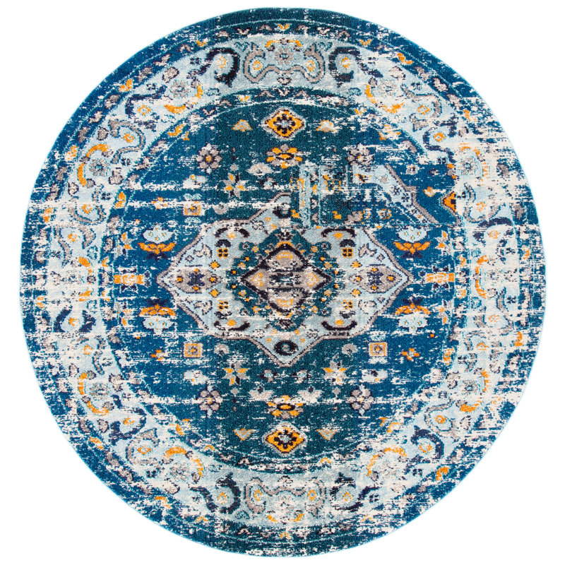 Yedidalga Performance Oriental Rug, Round 6'7"
