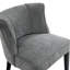 Fauteuil d'appoint élégant, revêtement texturé gris anthracite, siège à coussin en mousse, pieds de chambre chic-876372224