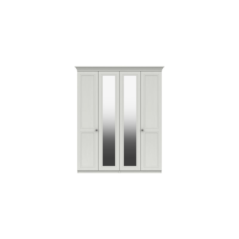 Orleans 4 Door Manufactured Wood Wardrobe, White