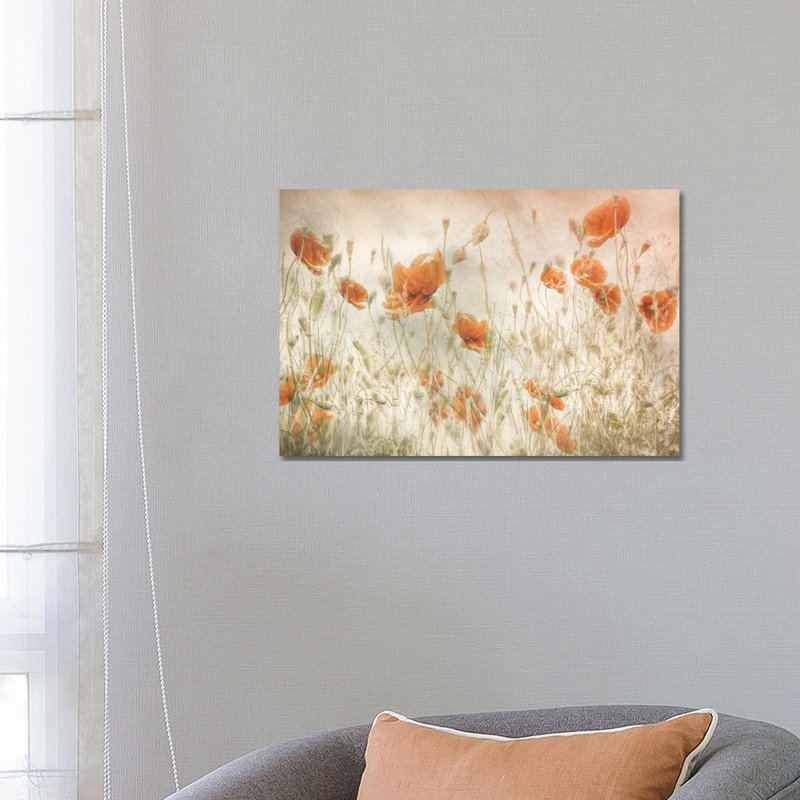 Poppies In The Field By Nel Talen - Wrapped Canvas Photograph by Nel Talen - Wrapped Canvas Print