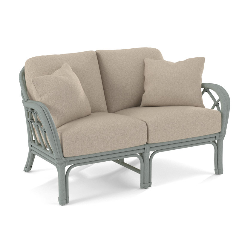 Edgewater Upholstered 56'' Loveseat, Eggshell Crypton Performance; 0884-93, Ocean