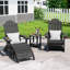 Repose-pieds extérieur en plastique Kacy-Leigh Adirondack-668051370