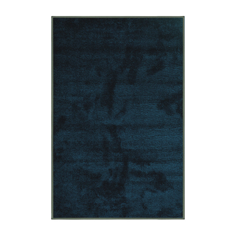 Tapis bleu tissé à la machine Walshak, Rectangle 2 pi x 3 pi