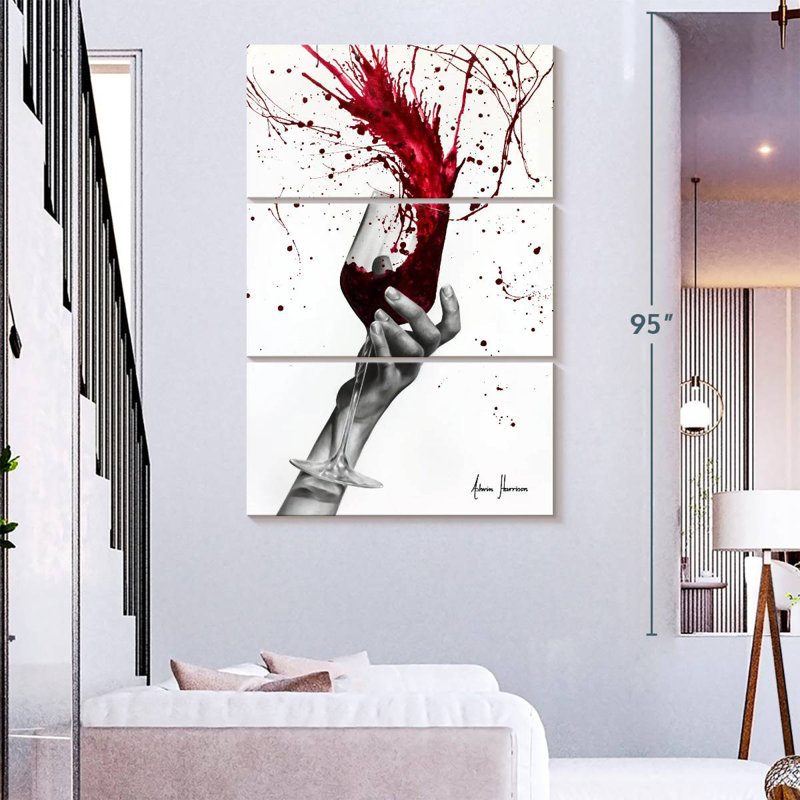 Yarlin Deep Red Swirl, 74" H x 48" W