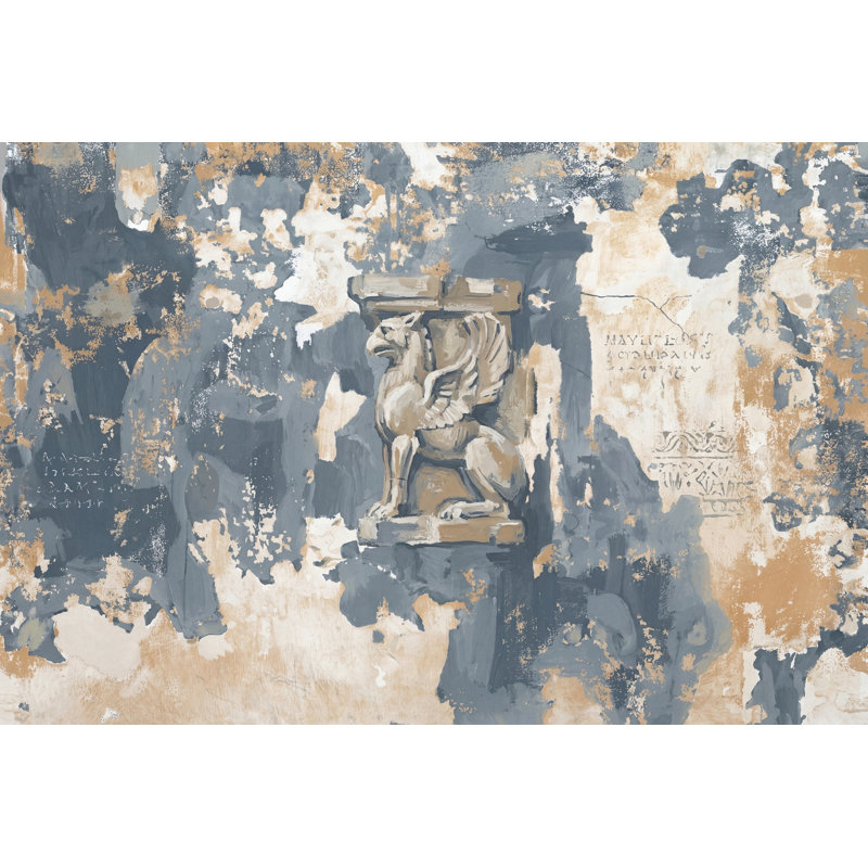 Décoration murale en forme de lion à oreilles patiné et amovible, 200 po x 120 po, Non tissé