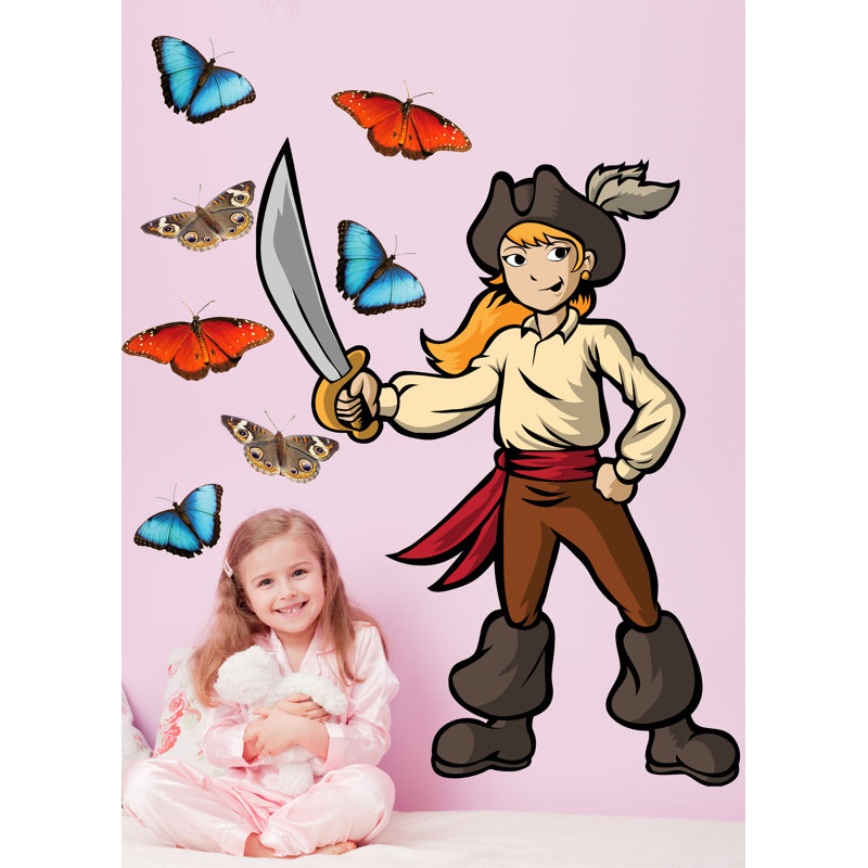 Adhésif décoratif Winn Pirate Girl II, H 24 po x l 18 po
