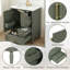 Meuble-lavabo compact de 61 cm (24 po) avec lavabo en céramique, armoire en MDF, rangement, design moderne-994444888