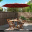 Parasol de marché d'extérieur 7,5 pi avec bouton poussoir inclinable bourgogne 7,5 pi-186632553