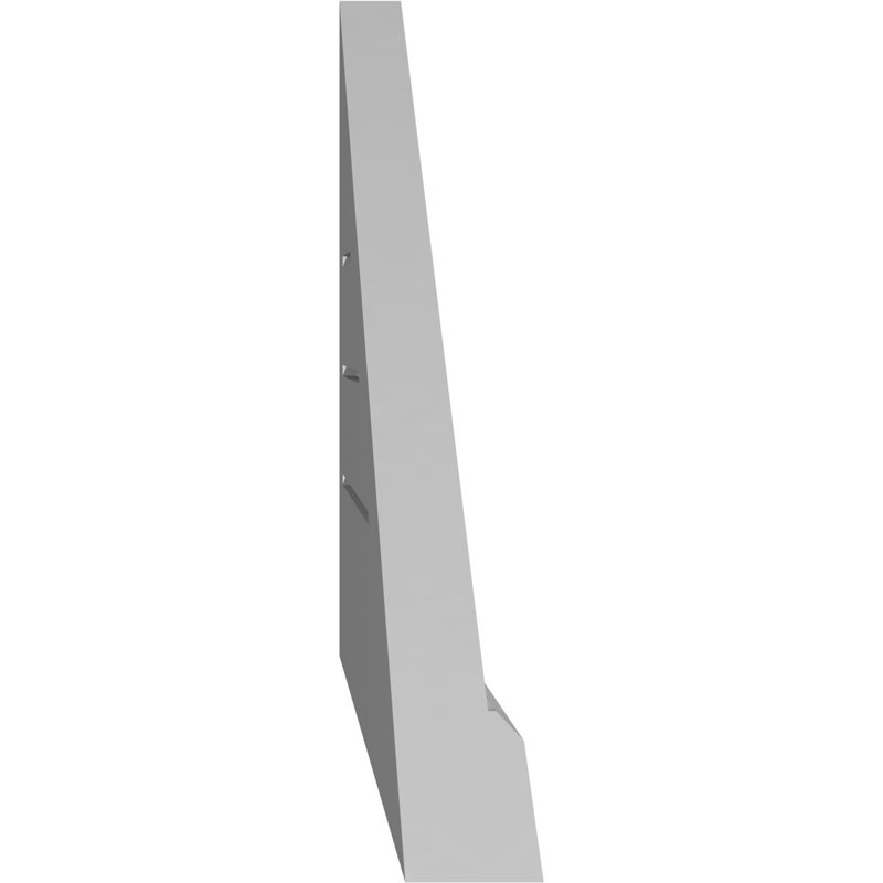 Triangle Left Side Surface Mount Urethane Functional Gable Vent Pitch, Primed, 16" H x 24" W x 2" D