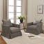 Fauteuil demi-tonneau pivotant avec coussins décoratifs l 32,3 po-1206183795