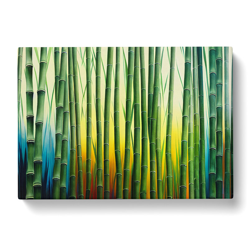 Colourful Bamboo Forest Vol.1 - Wrapped Canvas Print, 35cm H x 50cm W x 3cm D