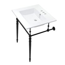 Classic 25” Basin and Metal Console Set, Luxury bathrooms, Crosswater  London