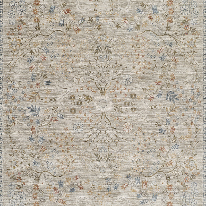 Momeni Georgina  Traditional Medallion Multi Area Rug, Rectangle 7'10" x 10'2"