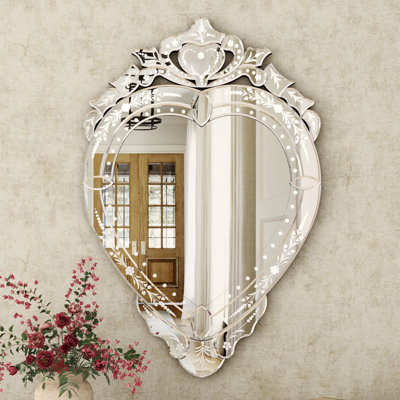 Wall Mirror Venetian-Inspired Heart-Shaped