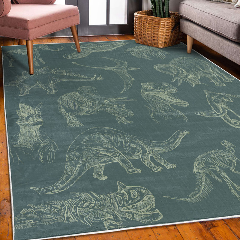 Tapis décoratif Baidy, Rectangle 4 pi x 5 pi 5 po