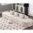 Nova Boneless 130.5" Modern Curved Combination Sofa with 3 Pillows-606313311