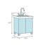 Ensemble de meuble-lavabo de salle de bain simple avec miroir 37 po Briese-27091320