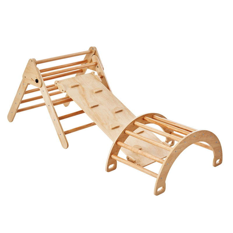 Ensemble triangulaire Pikler, aire de jeu pour enfants, rampe et arche, ensemble d'escalade pour enfants en bas âge 5 en 1 Montessori