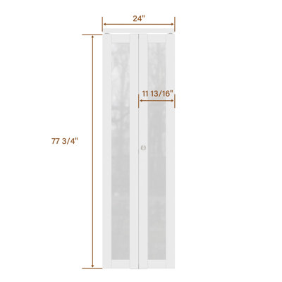 Porte pliante en verre manufacturé 1-Lite