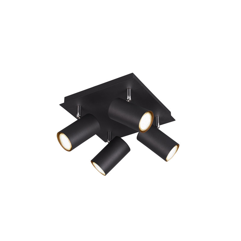 Karcher 4-Light 24cm Ceiling Spotlight, Black