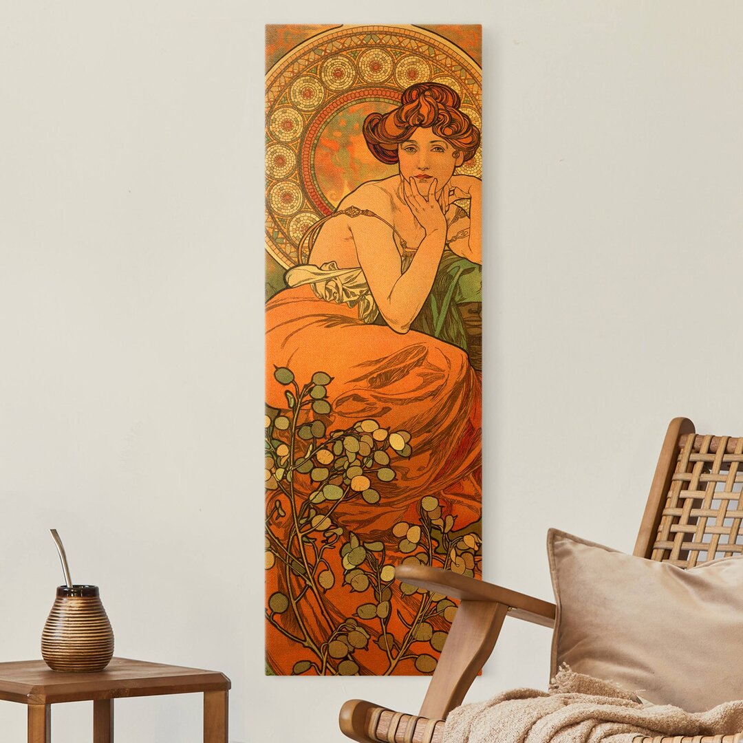 Leinwandbild Edelsteine - Topas von Alfons Mucha