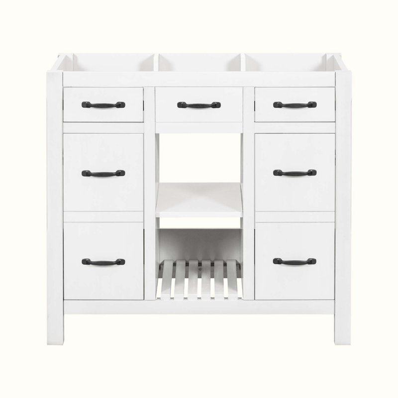 35.51'' Single Bathroom Vanity Base Only, White