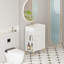 Meuble-lavabo à tablettes ouvertes de 21,6 po avec lavabo en céramique et porte à fermeture en douceur, parfait pour le rangement de vestiaire et le design moderne-116332417