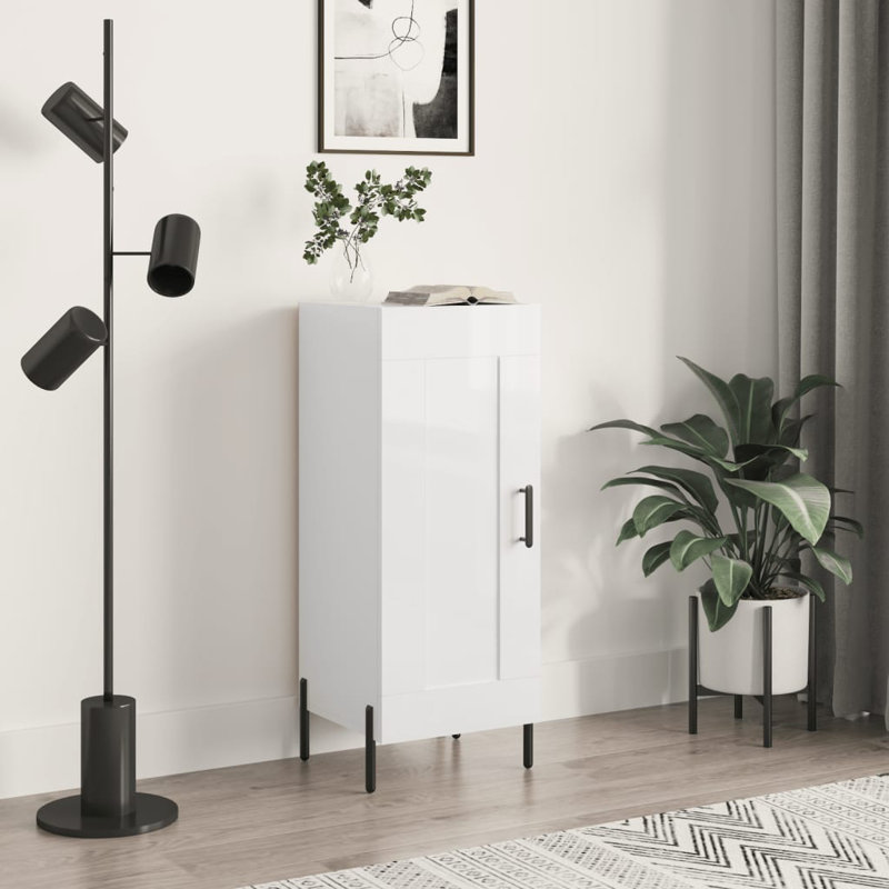 Liscomb 34.5cm Sideboard, High Gloss White