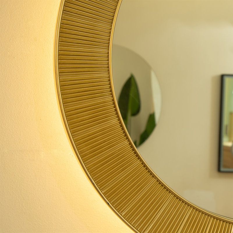 Miroir Cyclis 31 po, Doré/argent