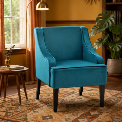 Chaise rembourrée, pieds avant fuselés et pieds arrière évasés, fauteuil d'appoint pour entrée, chambre à coucher, salle à manger