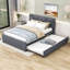 Lit plateforme tapissier avec couchette Elerte-566375429-566375428