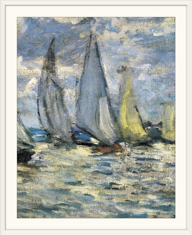 «The Regatta at Argenteuil» par Claude Monet, reproduction d'art, H 30 po x l 24 po x P 1,5 po, Toile