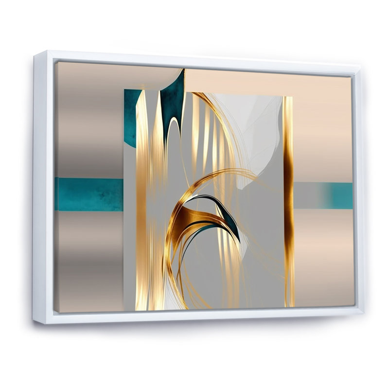Minimal Abstraction - Print, White Floater Framed, 24" H x 32" W x 1" D