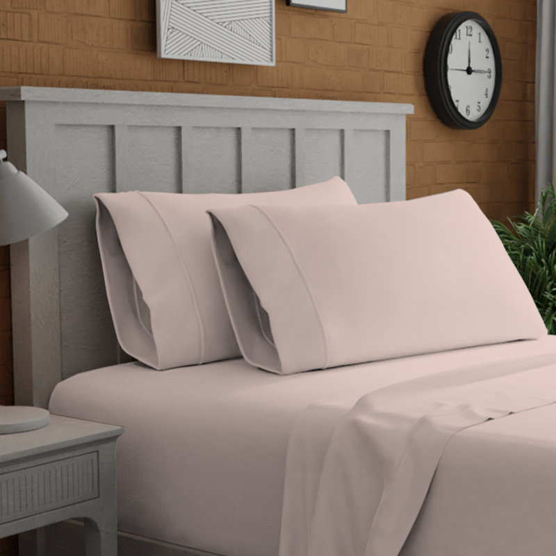 Sustainable Organic 100% Cotton Breathable & Lightweight Deep Pocket Pillowcases, Standard, Gray