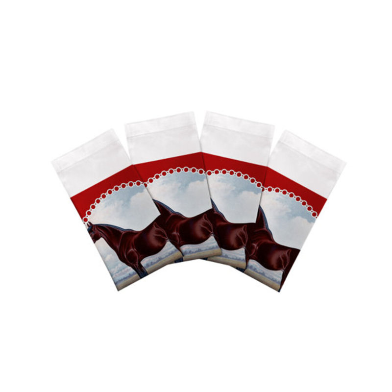 Serviettes de table en pur sang anglais pur sang anglais, Rouge