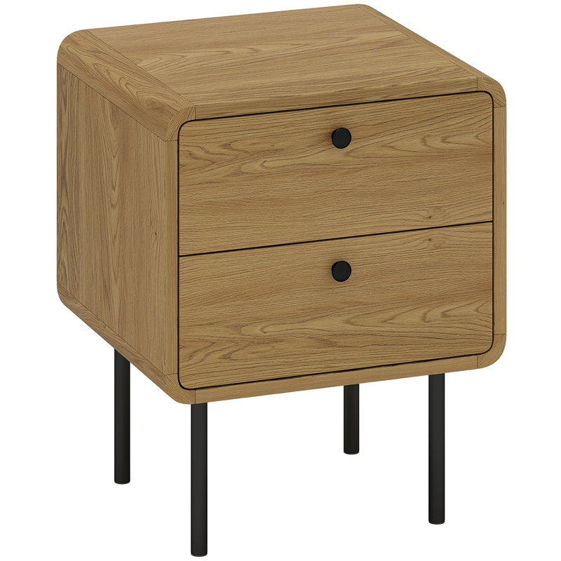 40cm W Steel Bedside Table