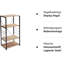 Nifleim 60cm W Manufactured Wood Shelving Unit-215500839