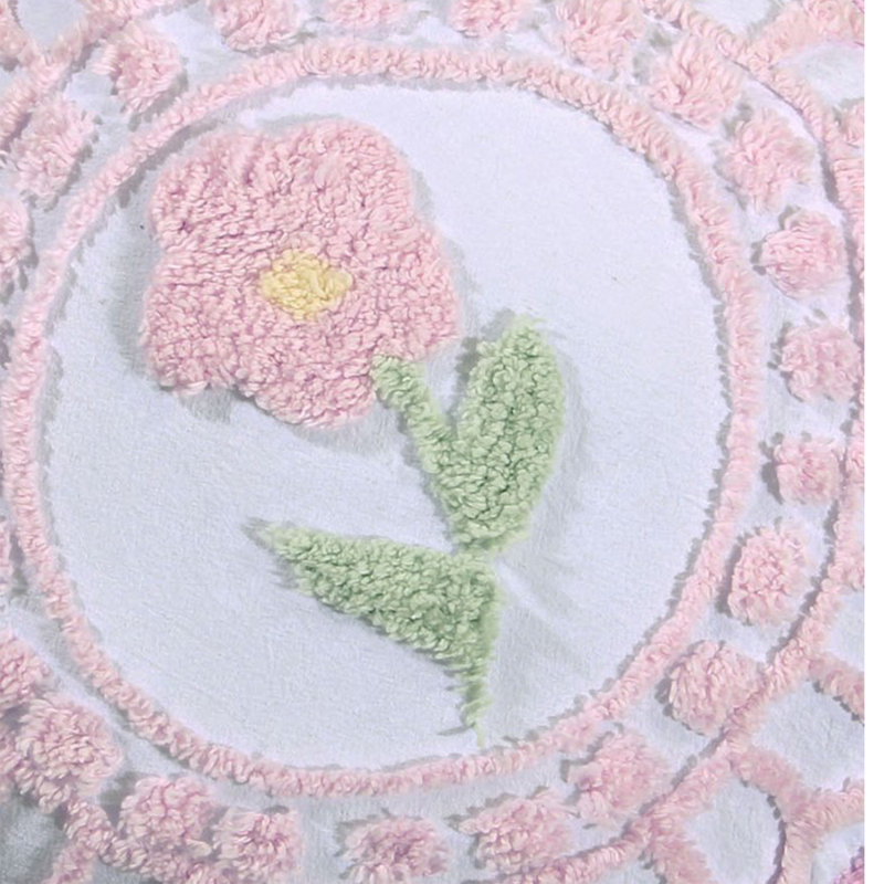 Coussin 100% coton Bloomfield, Rose