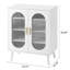 Armoire à chaussures 2 portes avec bande lumineuse à DEL USB, 4 tablettes intérieures et 24 lumières réglables-1680550152
