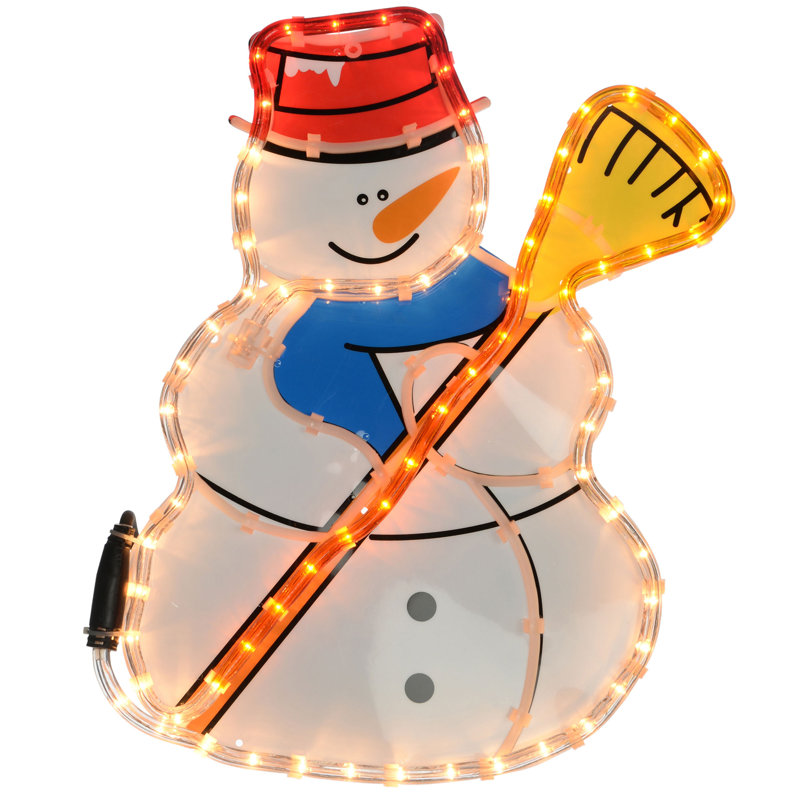 Weather Resistant Christmas Decoration, White/Yellow