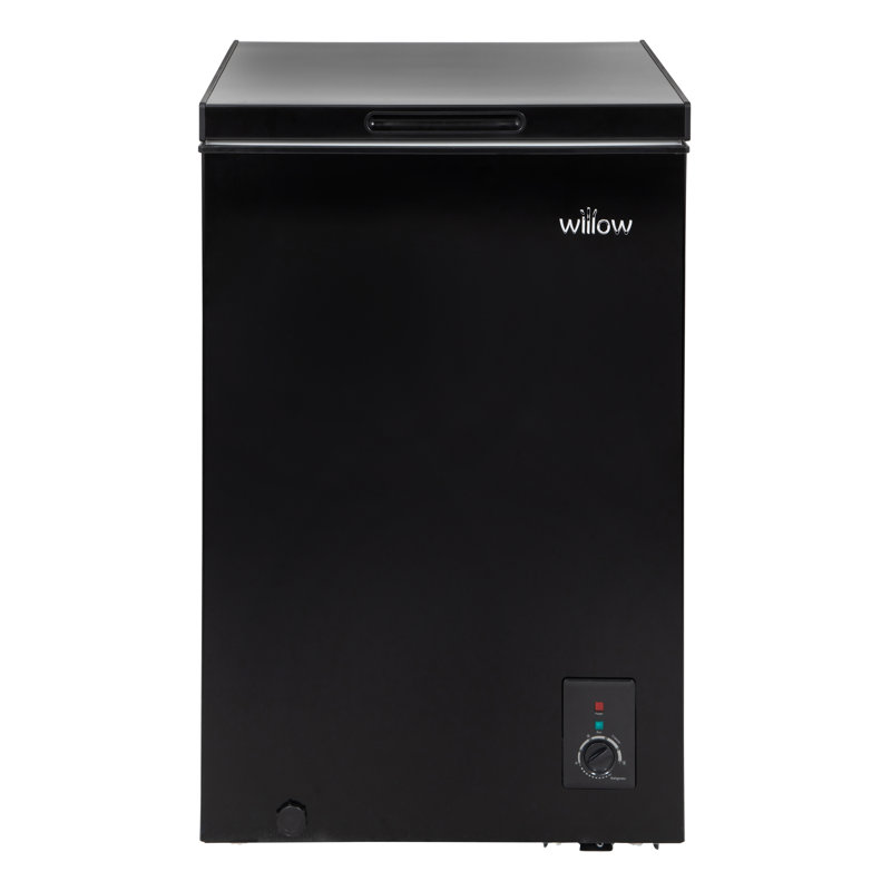99m³ Garage Ready Chest Freezer with Adjustable Temperature Controls, Black