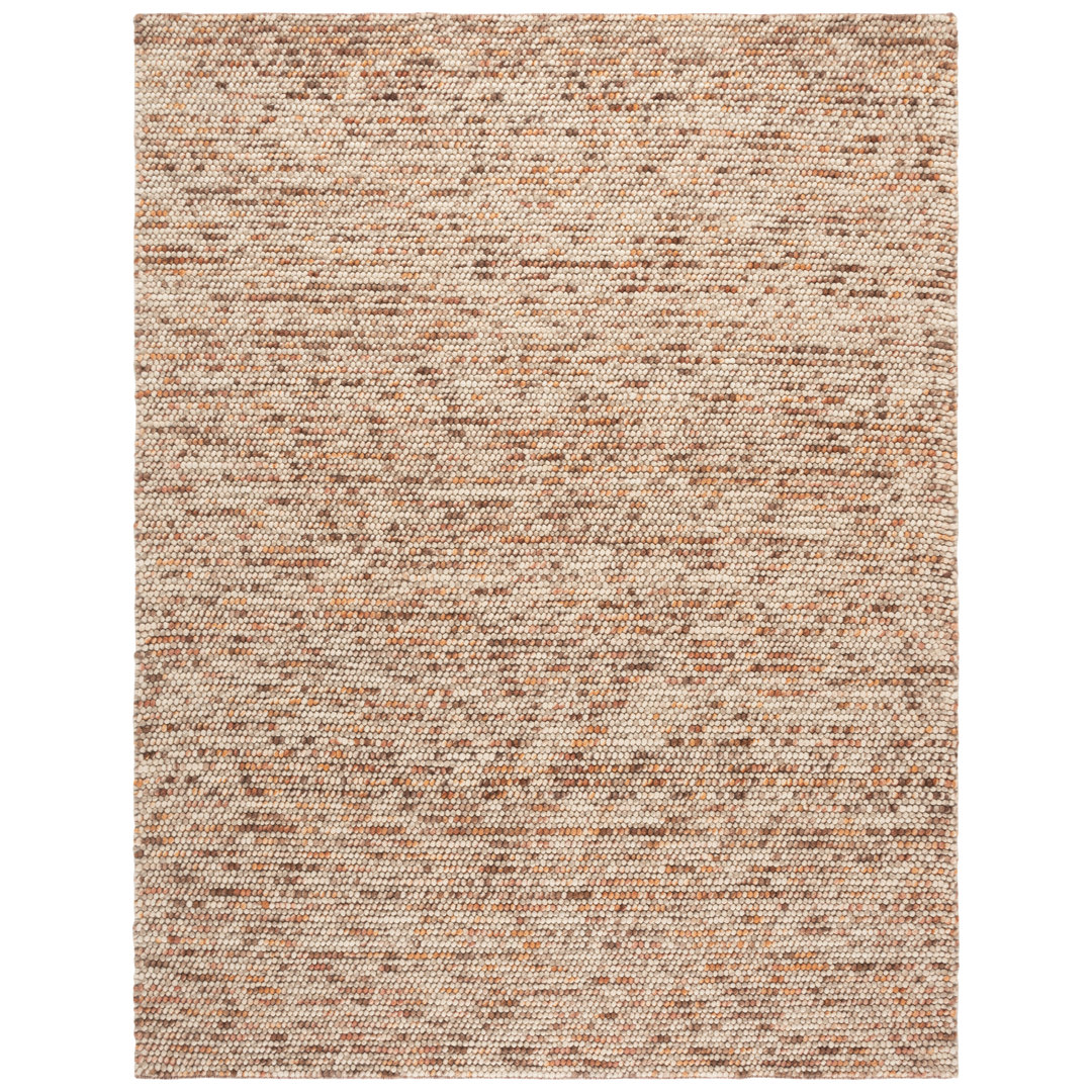 Hristodor Natura Hand Woven Wool/Cotton Rug in Brown/Dark Brown/Beige Hokku Designs Rug 