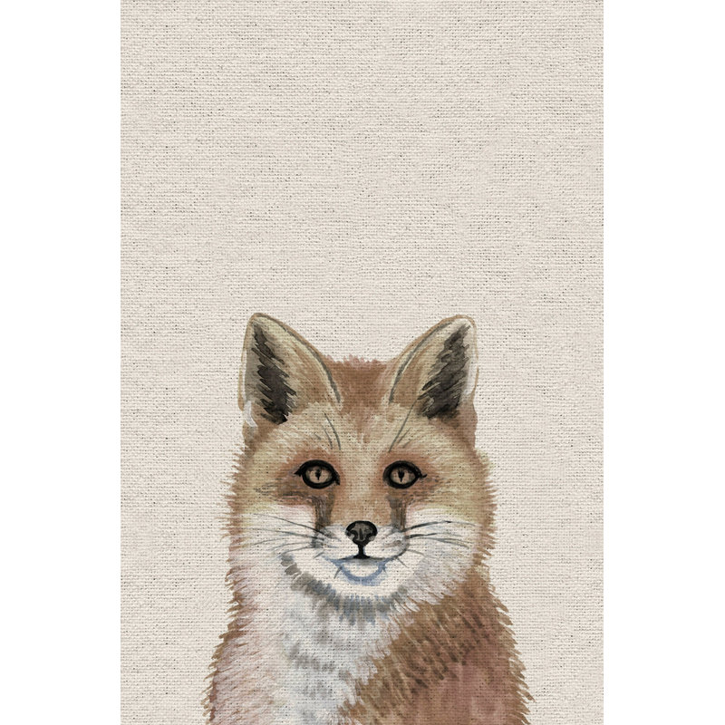 Foxy Stare - Painting on Canvas, 30cm H x 20cm W x 4cm D