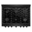 ZLINE 36" Paramount Dual Fuel Black Stainless Convection Oven Range w/ 6 Brass Burners (SDRB-BR-36)