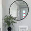 Miroir de salle de bain rond noir en métal 20 pouces-999938006-999938002-999938005
