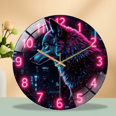 Horloge murale en verre Neon