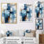 Cerulean Cubism Shapes - Art abstrait sur toile, formes abstraites-858804202-858804197