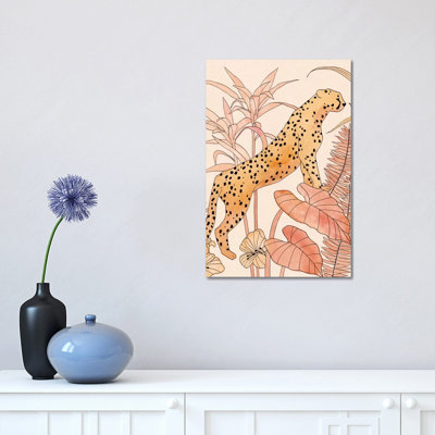 Blush Cheetah II by Annie Warren - Wrapped Canvas Print