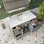 Ensemble de meuble-lavabo autoportant 48 po entièrement assemblé en bois massif avec plateau en marbre d'ingénierie entièrement assemblé