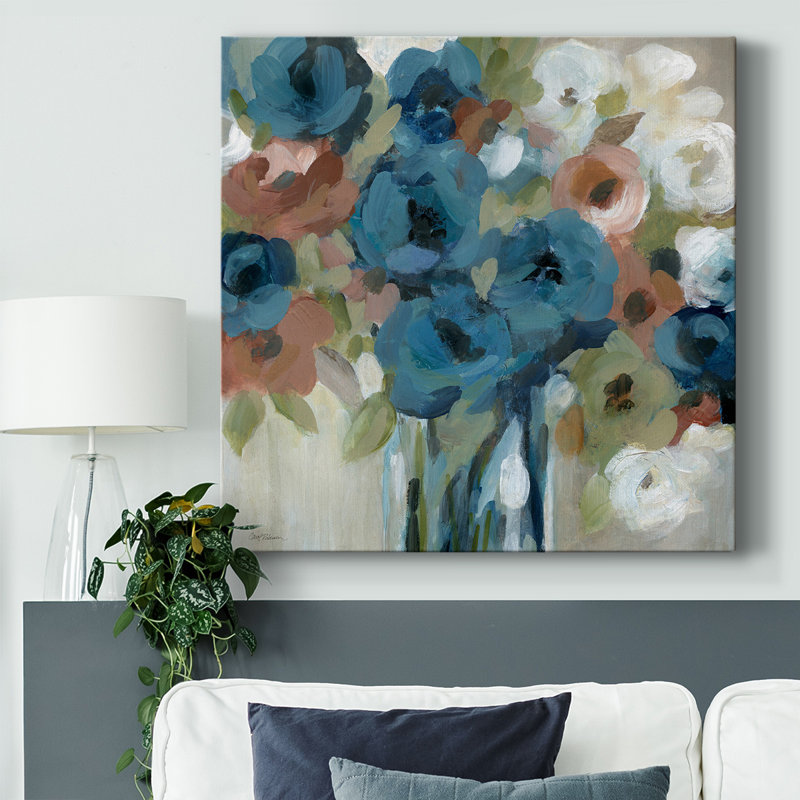 Fleurs audacieuses sur toile, H 24 po x l 24 po